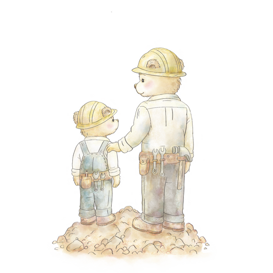Bear and Son with Toolbelts