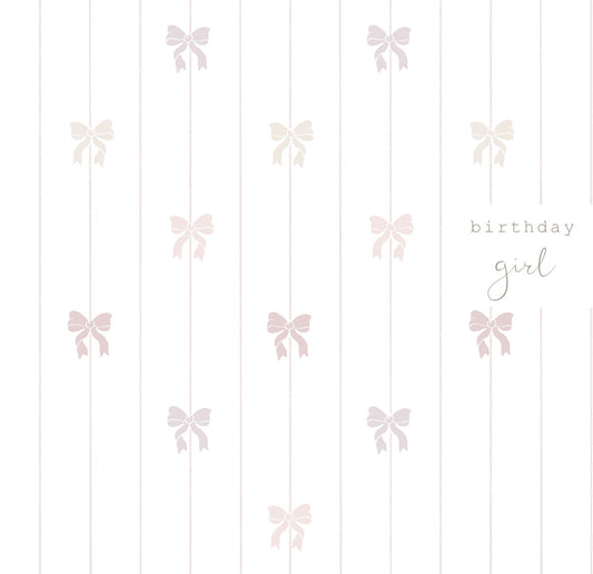 Birthday Girl Pinstripped with Bows