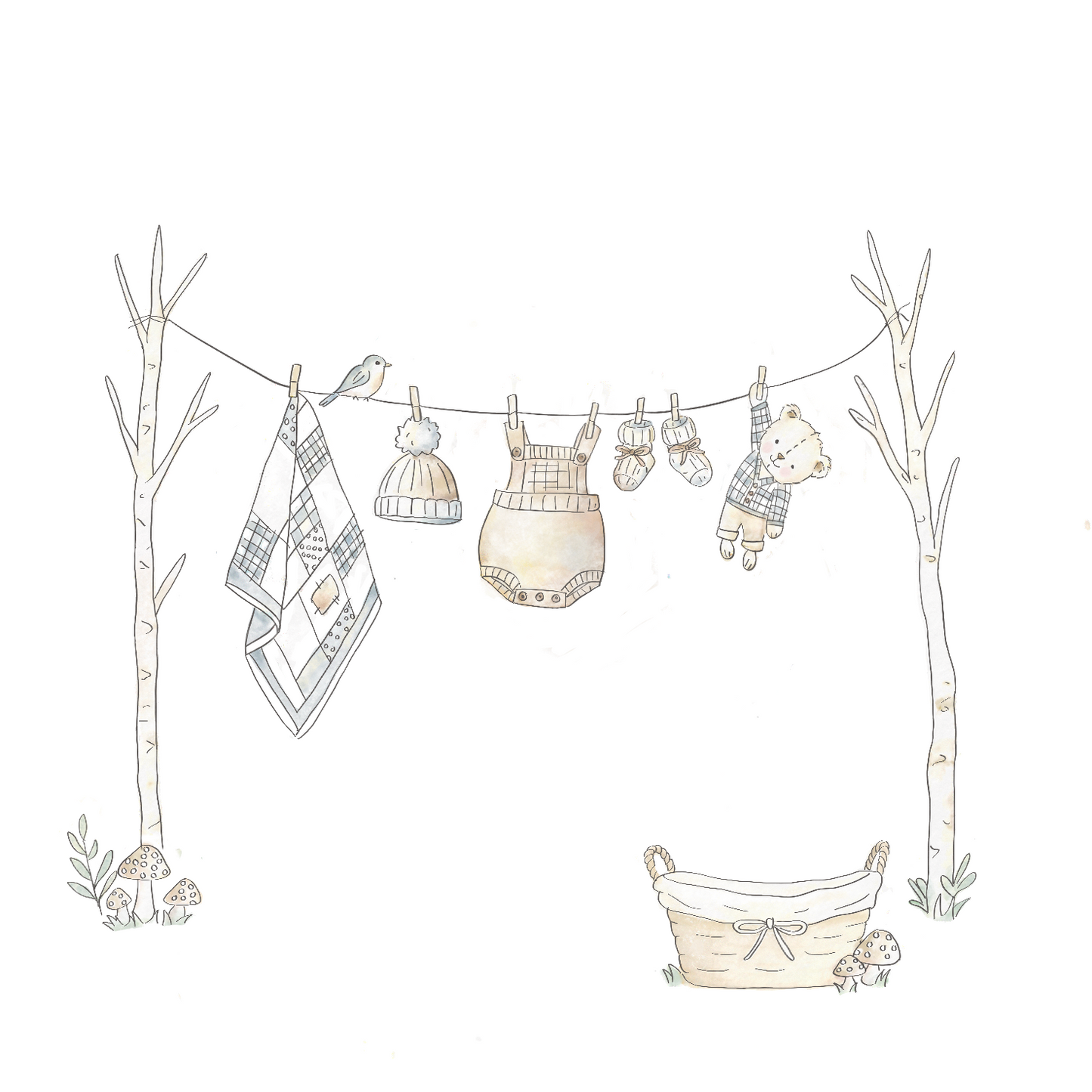 Welcome Baby Boy, Clothes Line