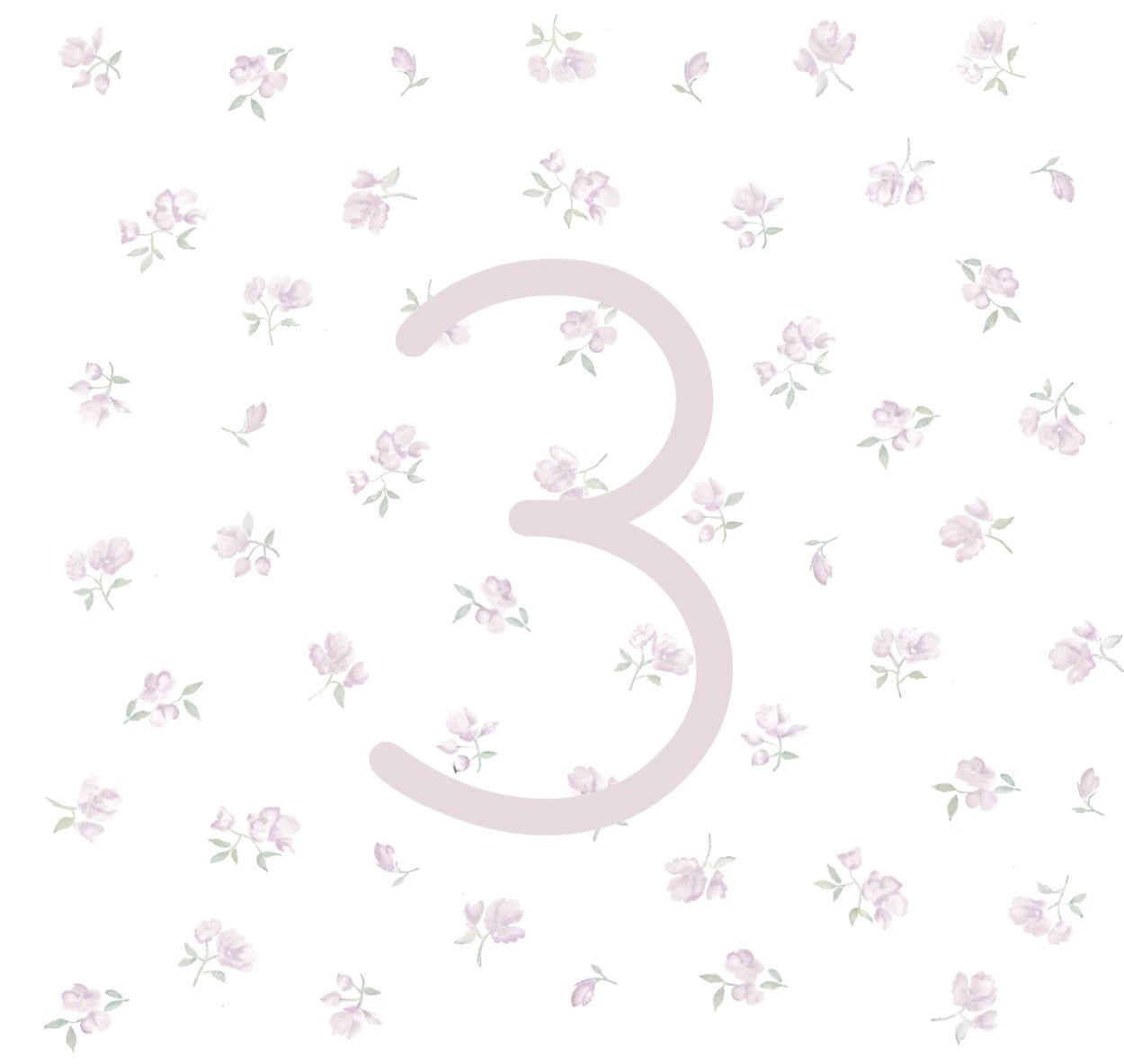 Number 3- Round Scollop Floral Blush