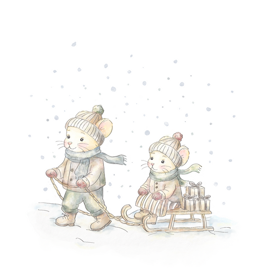 Christmas Sleigh Ride with Mice