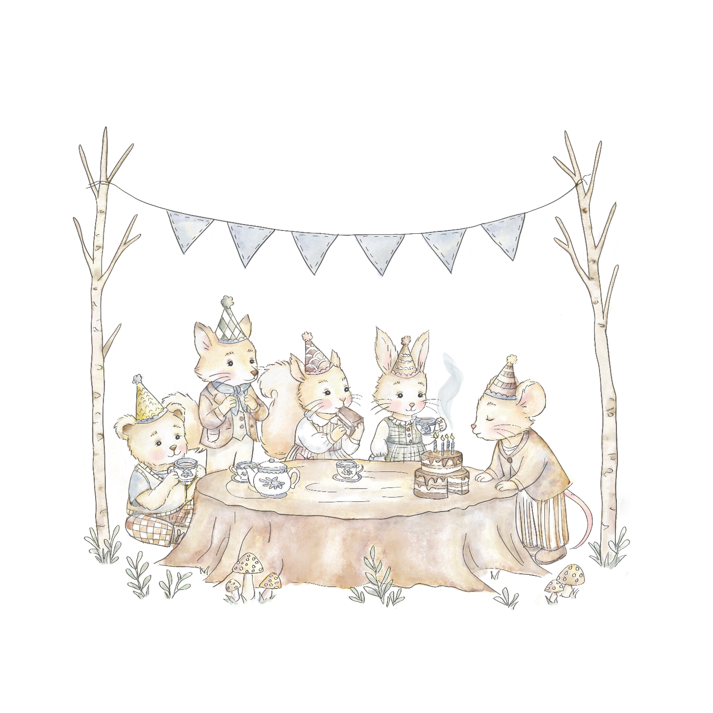 Woodland Tea Party Birthday- Boy