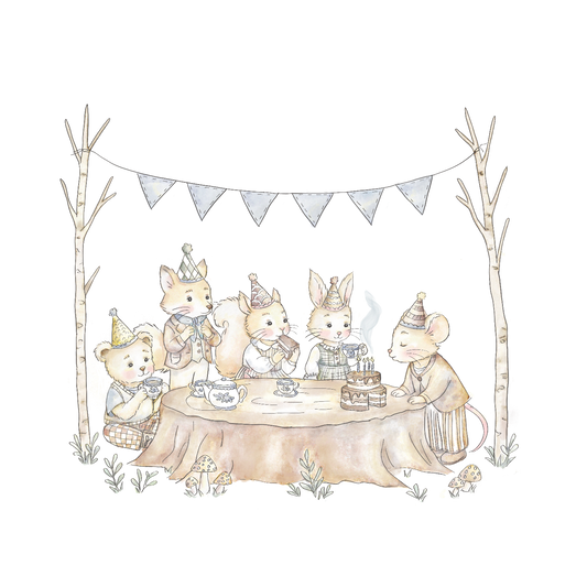 Woodland Tea Party Birthday- Boy