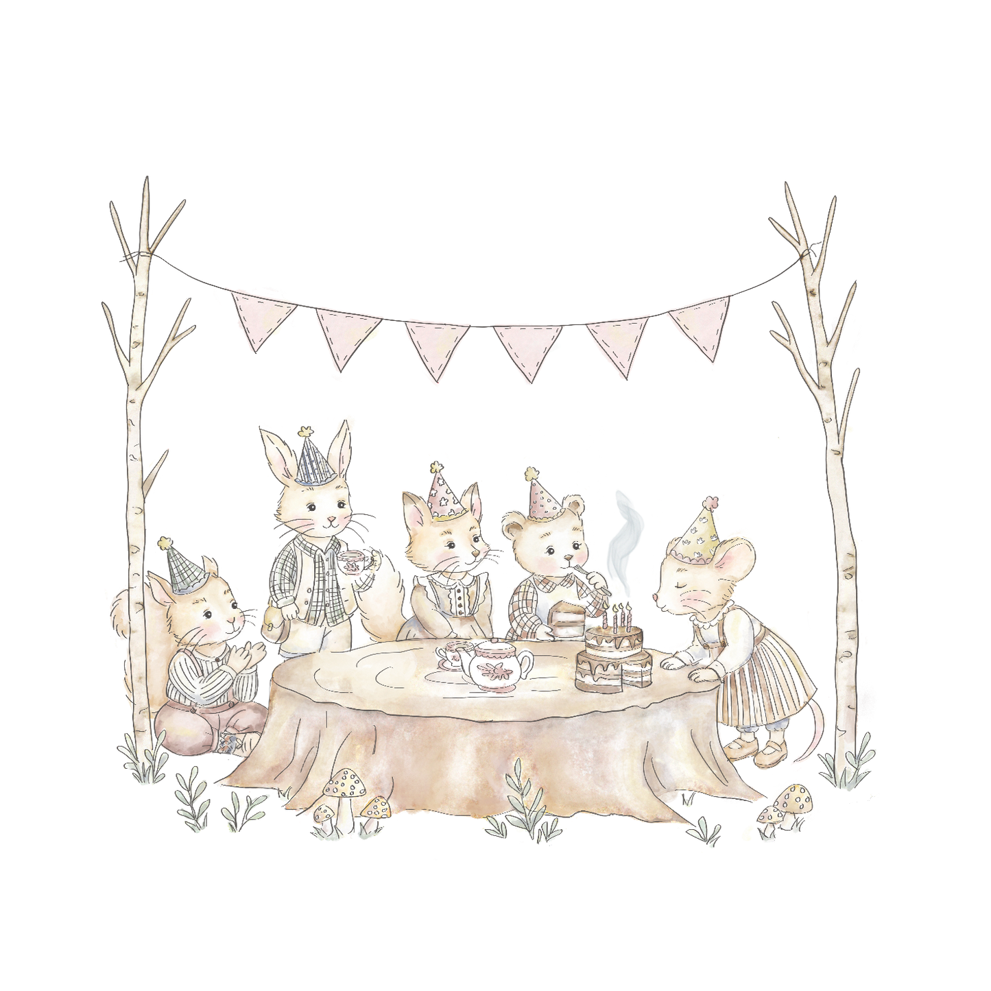 Woodland Tea Party Birthday- Girl