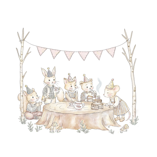 Woodland Tea Party Birthday- Girl