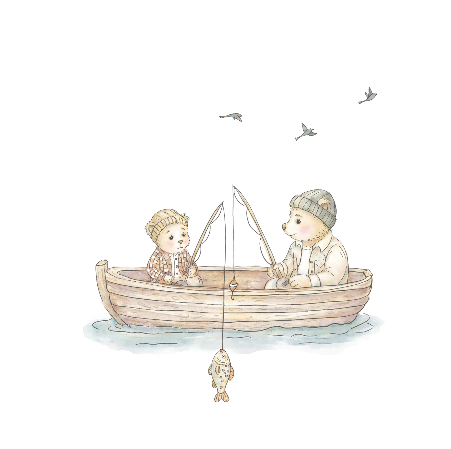 Bear and Cub Fishing Adventure